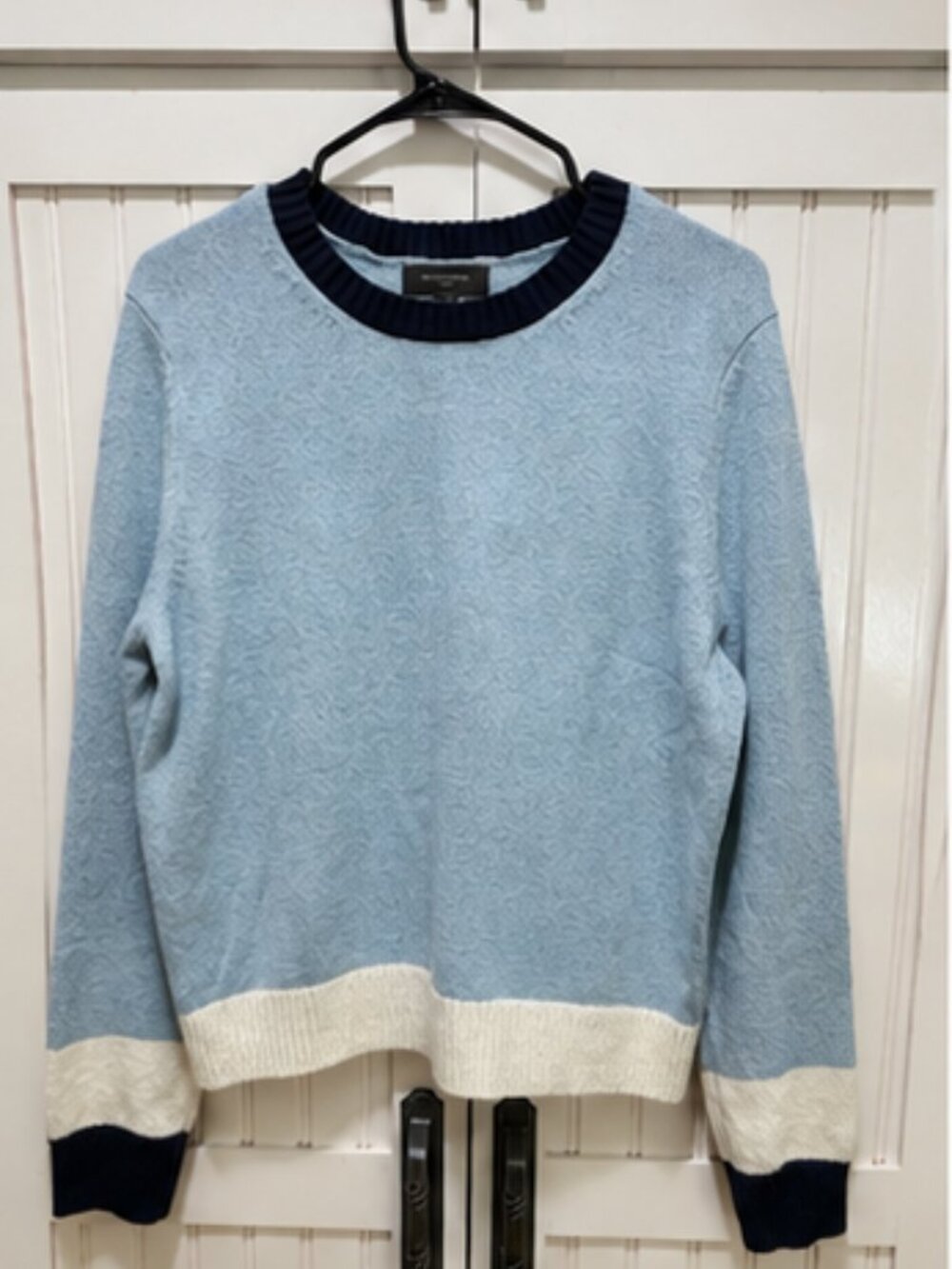 Banana Republic Blue Colorblock Crewneck Sweater Size Large NWT